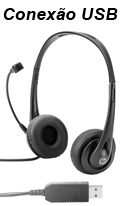 Headset profissional HP T1A67AA digital c/ controle USB#100