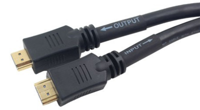 Cabo HDMI 2.0 Tblack 25 m, dourado amplificado