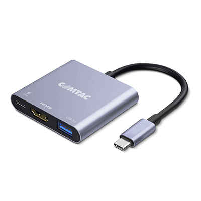 Adaptador multiportas USB-C p/  USB 3.0 - HDMI - USB-C Comtac 20119405