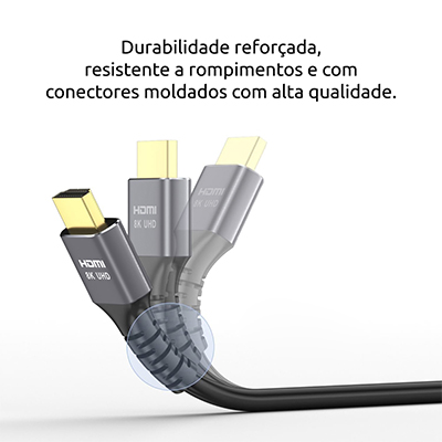 Cabo HDMI macho x macho 2.1 8K Comtac 22129400-R.01 com 2 metros