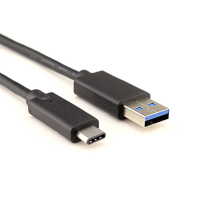 Cabo USB 3.1 tipo C macho p/ USB tipa A macho 1m p/ smartphones