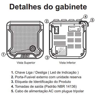 Estabilizador com filtro NHS Active III 300VA 115V/115V