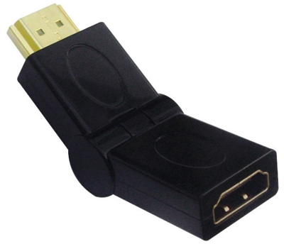 Adaptador HDMI dobr�vel 90 graus NewLink AD302 ouro 24k