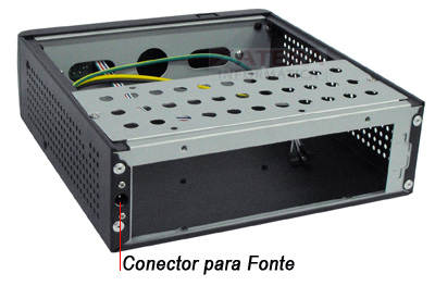 Gabinete mini -ITX Casemall ALL-CHS-M03 c/ fonte 60W