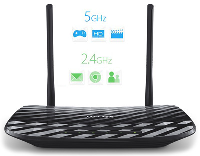 Roteador dual band TP-Link Archer C2 AC750 433+300 Mbps