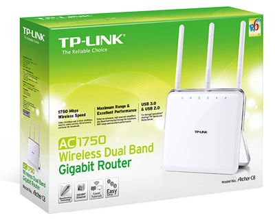 Roteador Dual Band AC1750 TP-Link Archer C8, 1750 Mbps