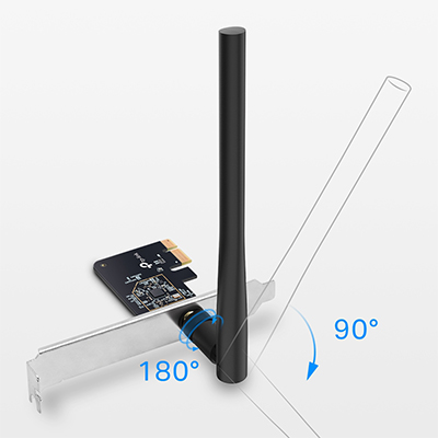 Placa de rede PCI-e sem fio AC600 TP-Link Archer T2E