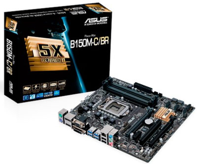 Placa me Asus B150M-C-BR LGA-1151 DDR4 VGA HDMI DVI DP