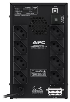 Nobreak APC BZ1500PBI-BR 1500VA (825W) bivolt / 115V