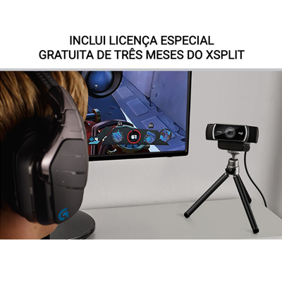 Webcam Logitech C922 Pro HD Stream 1080p/30fps 720p/60f