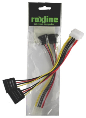 Cabo Y para 2 perifricos SATA Roxline 3.1.226, 16 cm