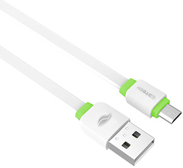 Cabo micro USB C3Tech CB-100 branco Fast Charge 1m