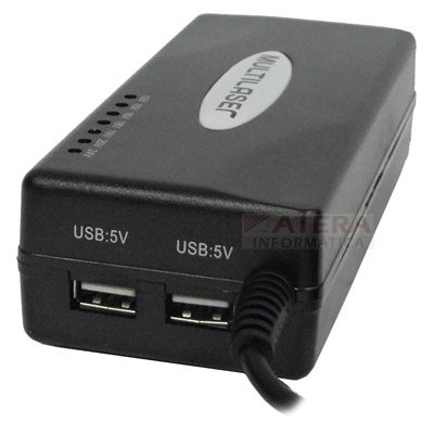 Carregador univ. notebook Multilaser CB007 12V-24V 90W