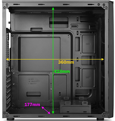 Gabinete torre Gamer K-Mex CG-04R8 Matrix sem fonte