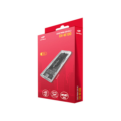 Case externo para SSD M.2 SATA C3Tech CH-M100 6GBps USB-C 3.1 gen1