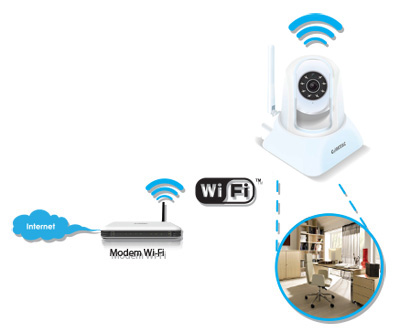 Cmera IP WiFi de segurana Comtac 9268 c/ som e movime