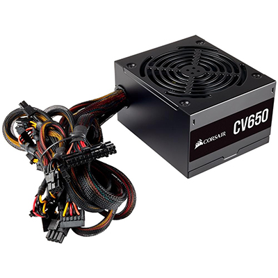 Fonte ATX 650W reais Corsair CV650 80 plus bronze