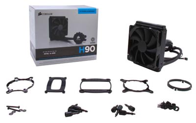 Cooler c/ gua p/ CPU Intel/AMD, Corsair H90, 140mm