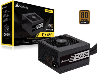 Fonte ATX 450W reais Corsair CX450 80 plus bronze