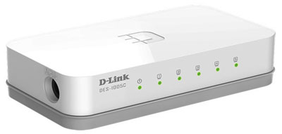 Switch Ethernet D-Link DES-1005C 5 portas 10/100Mbps