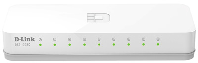 Switch 8 portas 10/100 Mbps D-Link DES-1008C Verso A1