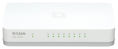 Switch D-Link DGS1008A, 8 portas Gigabit (10/100/1000)