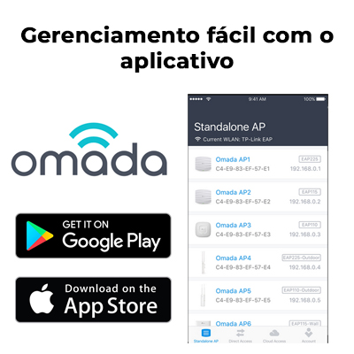 Acess Point Tp-Link EAP110 Omada 300Mbps PoE passivo