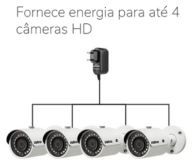 Fonte para cmeras Intelbras EF 1201 12V 1A conec. P4