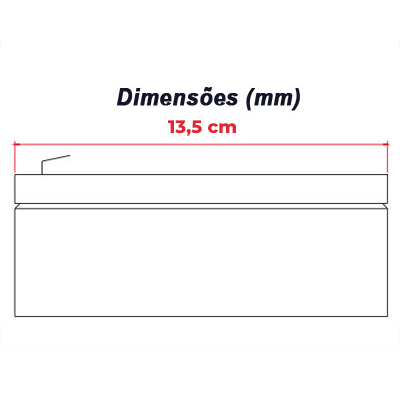 Bateria Powertek de 12V 3,4Ah VRLA 65x65x13,5cm