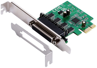 Placa PCI-e X1 com 4 seriais RS-232 DB9 macho Flexport