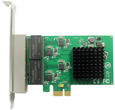 Placa de rede PCI-e X1 c/ 4 portas Gigabit Flexport