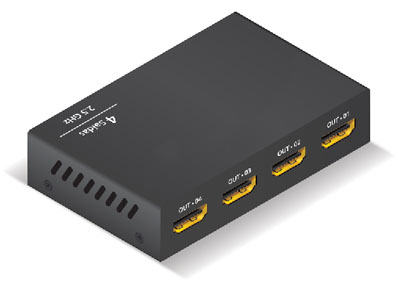 Splitter de vdeo HDMI, 1 ent. 4 sadas iguais FlexPort