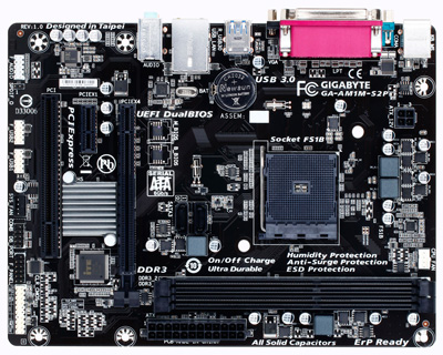 Placa me Gigabyte GA-AM1M-S2P soquete AMD FS1b AM1 VGA