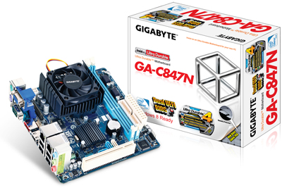 Placa me mini-ITX Gigabyte GA-C847N c/ Celeron C847 DC