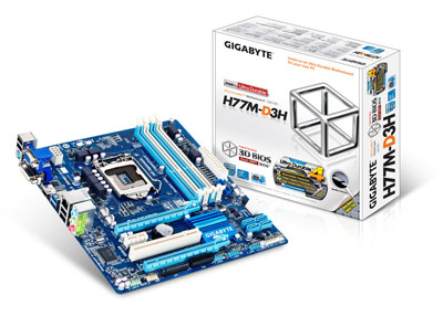 Placa me Gigabyte GA-H77M-D3H LGA1155 VGA DVI HDMI