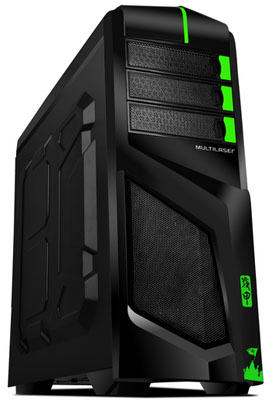 Gabinete Torre Multilaser GA133 Gamer Cyborg M3T4L W4R