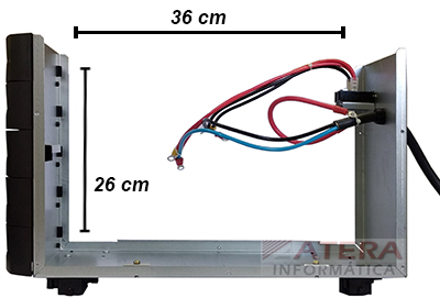 Gabinete 24V p/ at 2 baterias seladas de 40Ah SMS p/NG