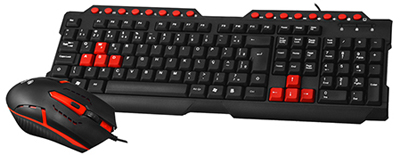 Teclado e mouse LED gamer c/ fio C3Tech GK-20