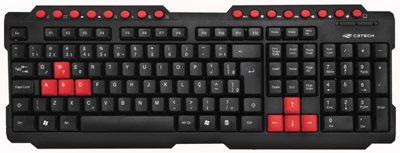 Teclado e mouse LED gamer c/ fio C3Tech GK-20