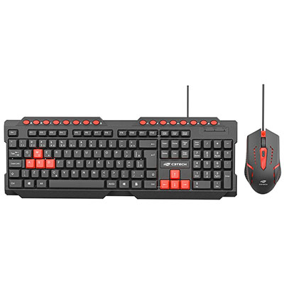 Teclado e mouse LED gamer c/ fio C3Tech GK-20 verso 2