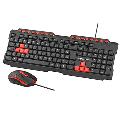 Teclado e mouse LED gamer c/ fio C3Tech GK-20 verso 2