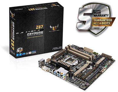 Placa me Asus GRYPHON Z87 p/ Intel LGA-1150, DVI HDMI