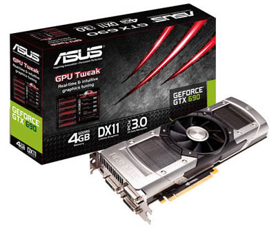 Placa v�deo Asus Geforce GTX690 4GB DDR5 3DVI DPort