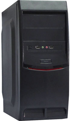 Gabinete micro ATX K-Mex GX-39T2 preto c/ fonte 200W