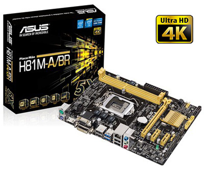 Placa me Asus H81M-A/BR p/ Intel LGA1150 VGA e DVI-D