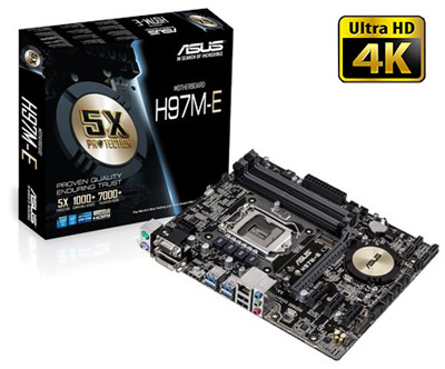 Placa me Asus H97M-E p/ Intel LGA-1150 VGA DVI HDMI