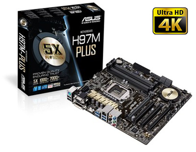 Placa me Asus H97M-PLUS p/ Intel LGA-1150 VGA DVI HDMI