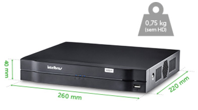 Gravador DVR Intelbras HDCVI 1008 G2, 8 cme. trbrido