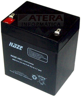 Bateria Haze HSC12-5, 12V/5Ah 89,5x69x106 mm conector A