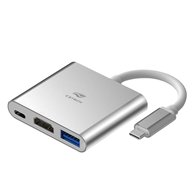 Dockstation HUB USB-C  C3Tech HU-D10 com HDMI 4K USB3 USB-C